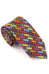 Platinum Tiles Silk Tie Boxed