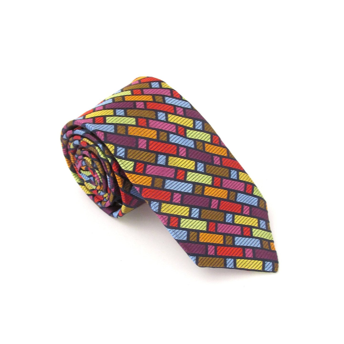 Platinum Tiles Silk Tie Boxed