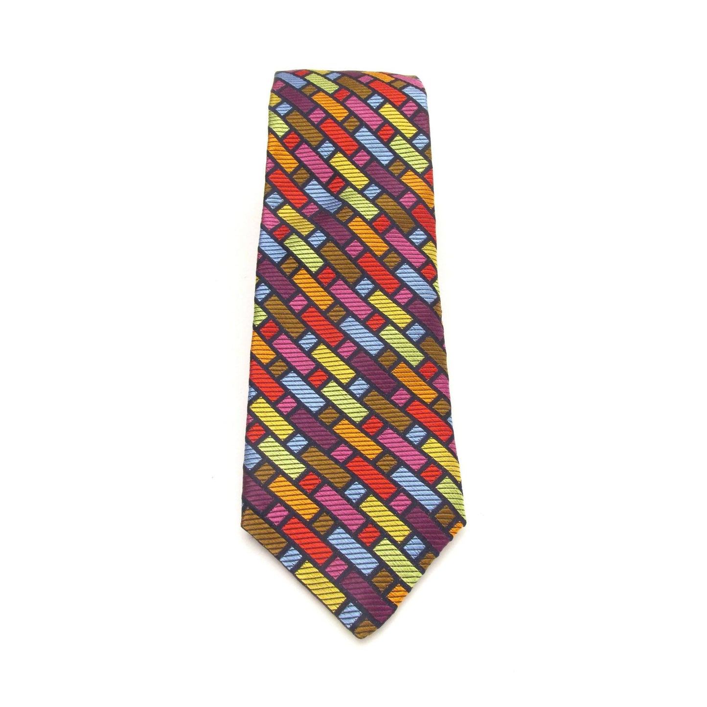 Platinum Tiles Silk Tie Boxed