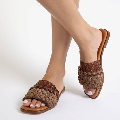 Kalahari Braided Raffia Mule