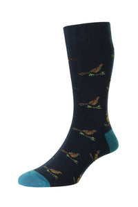 Pheasant and Grouse Motif Socks