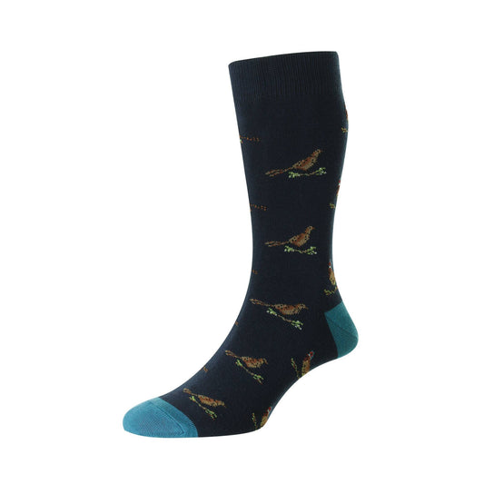 Pheasant and Grouse Motif Socks