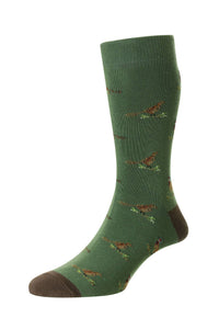 Pheasant and Grouse Motif Socks