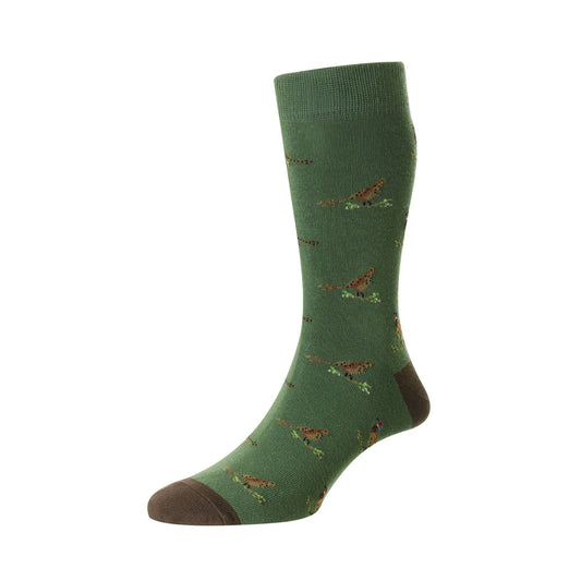 Pheasant and Grouse Motif Socks