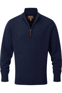 Lewis Lambswool Quarter Zip Jumper