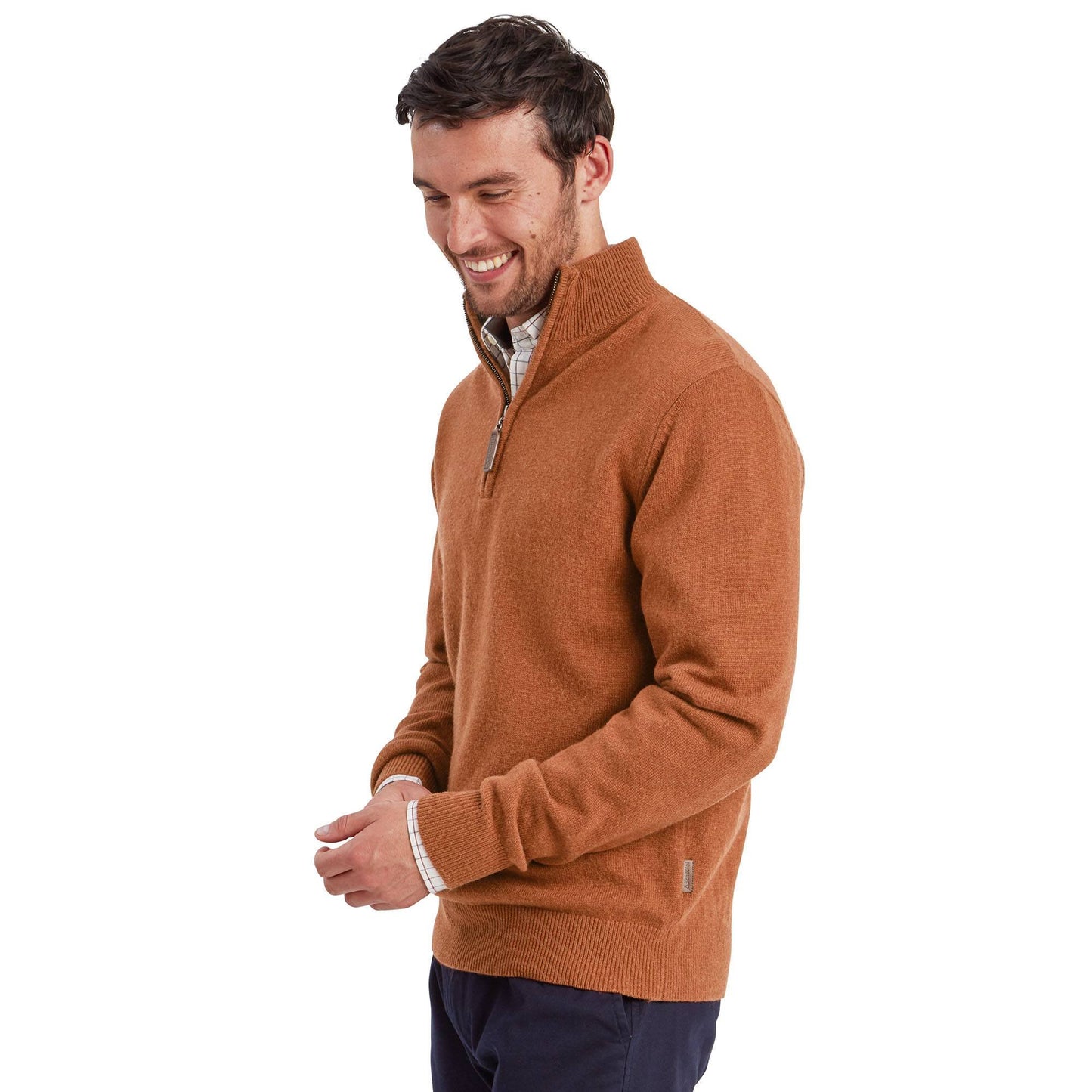 Lewis Lambswool Quarter Zip Jumper