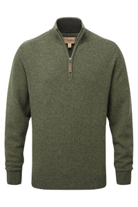 Lewis Lambswool Quarter Zip Jumper
