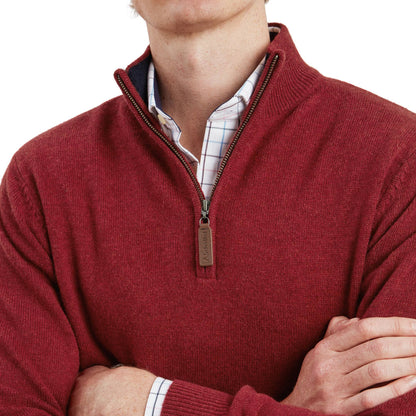 Lewis Lambswool Quarter Zip Jumper