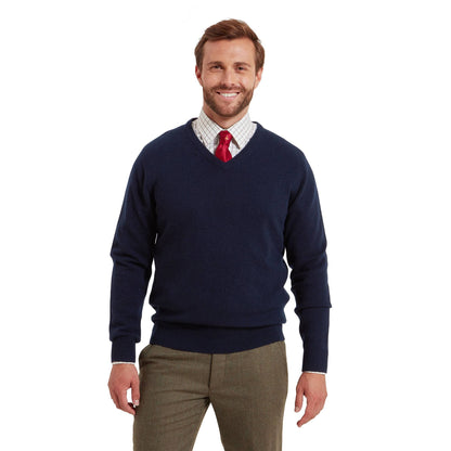 Lewis Lambswool V Neck Jumper