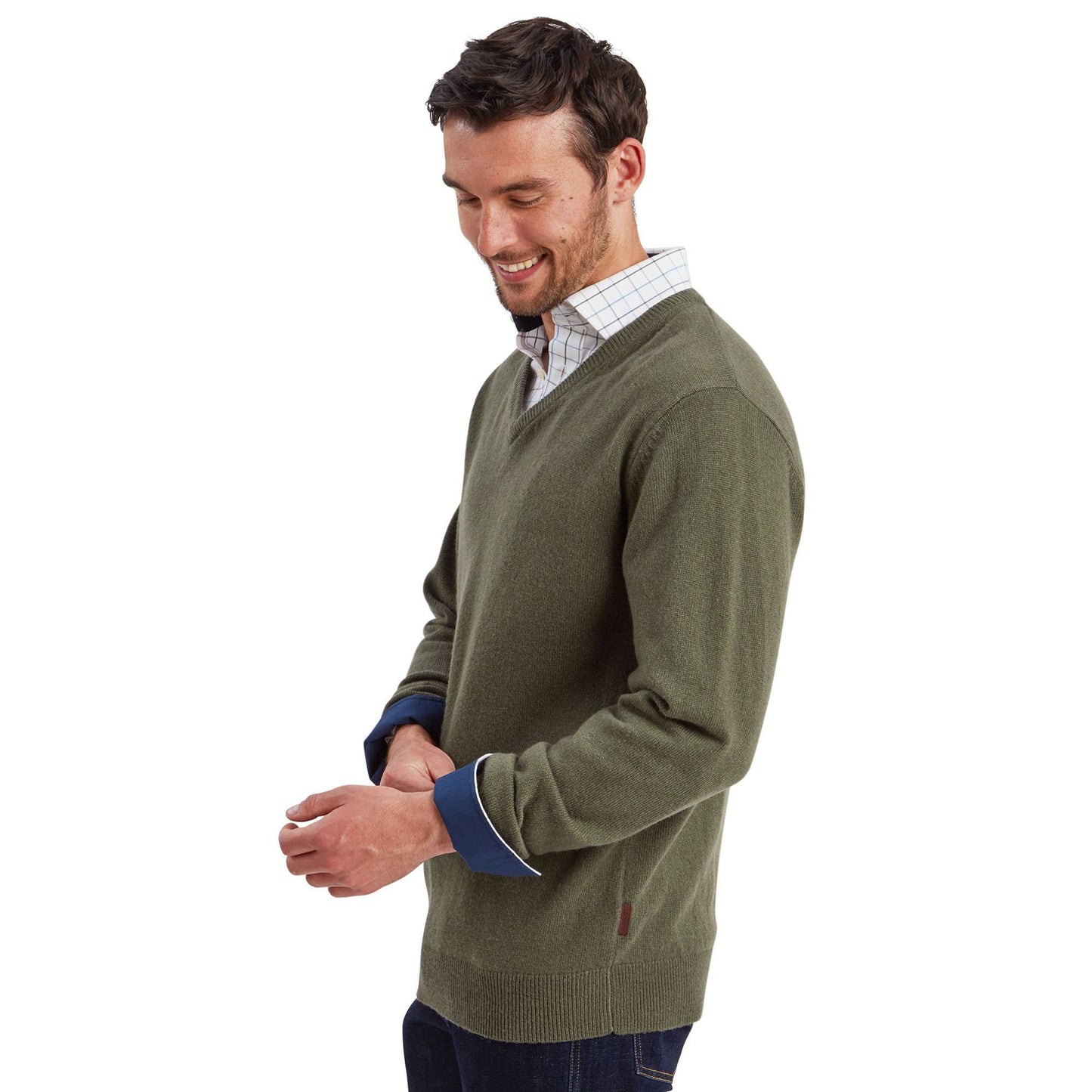 Lewis Lambswool V Neck Jumper