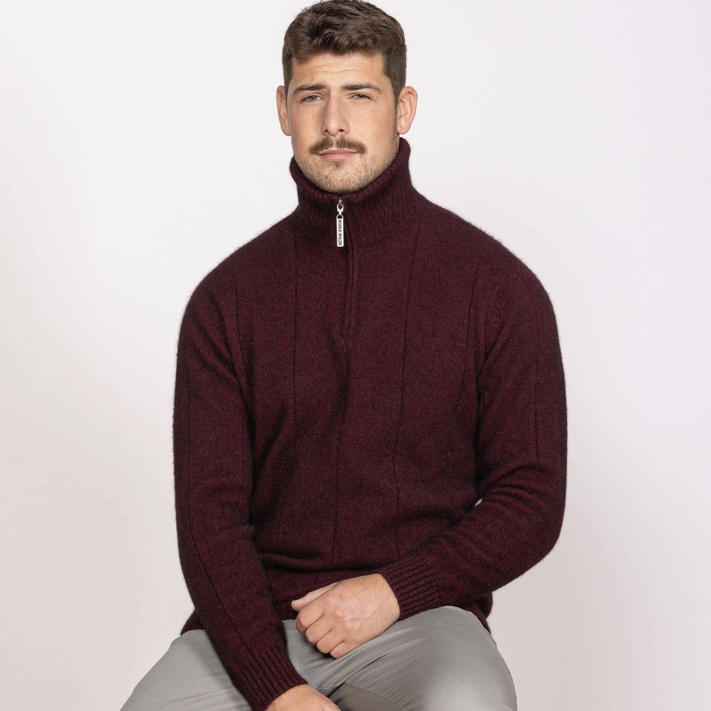 Possum Merino Javelin Zip Neck Knit
