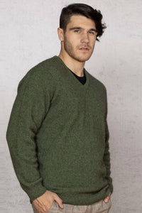 Possum Merino Oxford Vee Neck Knit