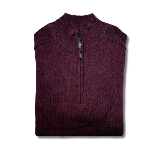 Quarter Zip Lambswool Knit