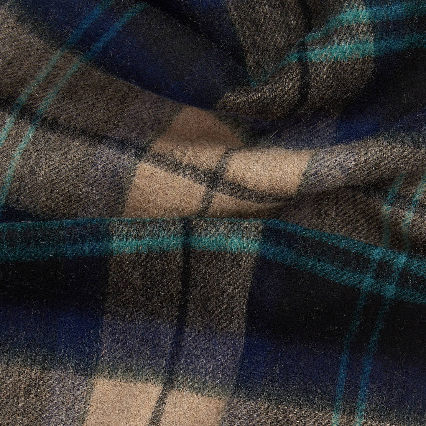 Wool Cashmere Tartan Scarf