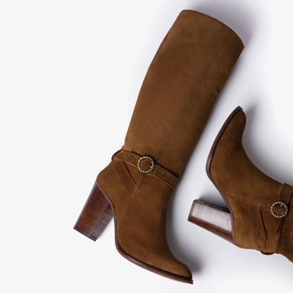 Burford Suede Heeled Boot