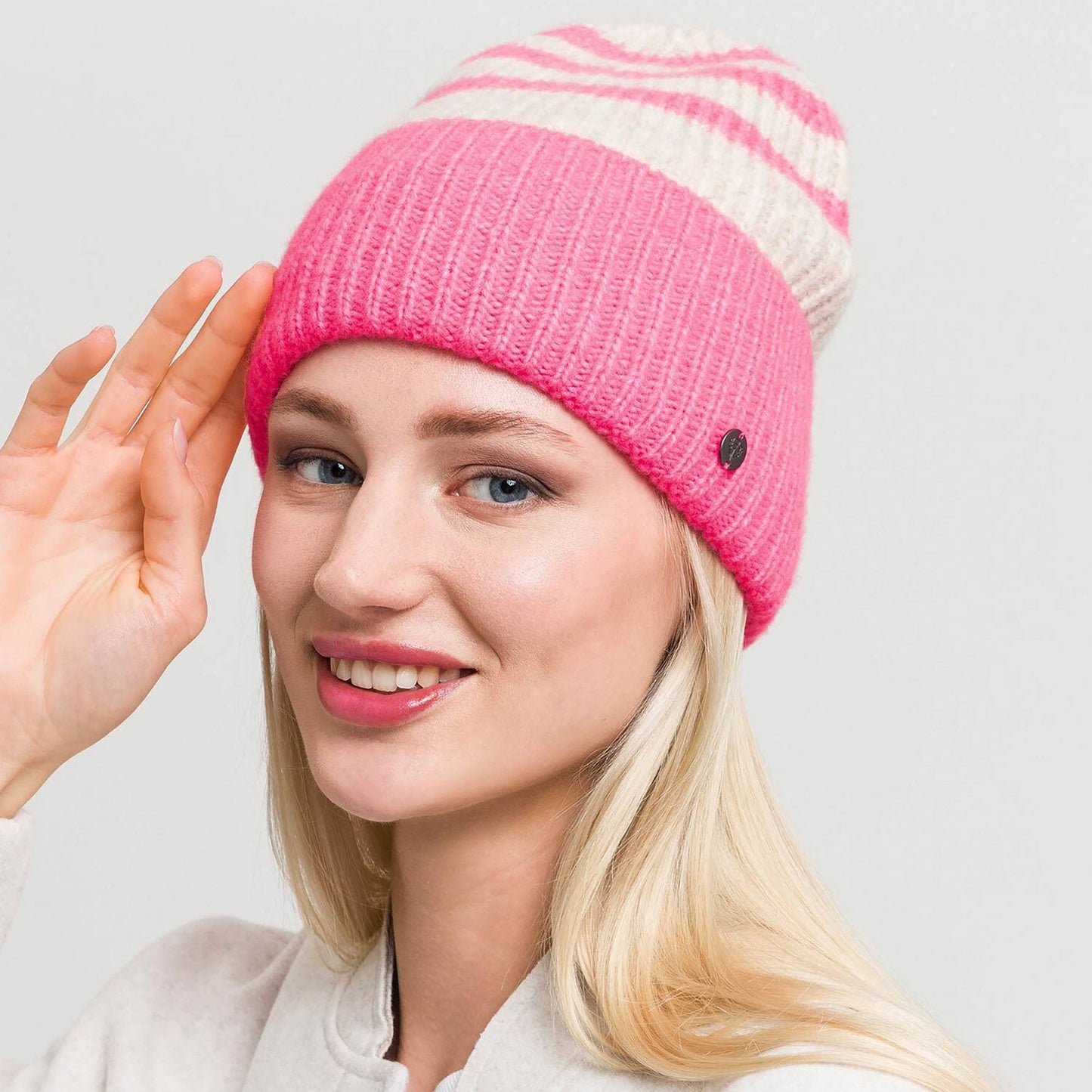 Ribbed Stripe Beanie