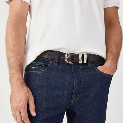 Drover Belt Silver Buckle