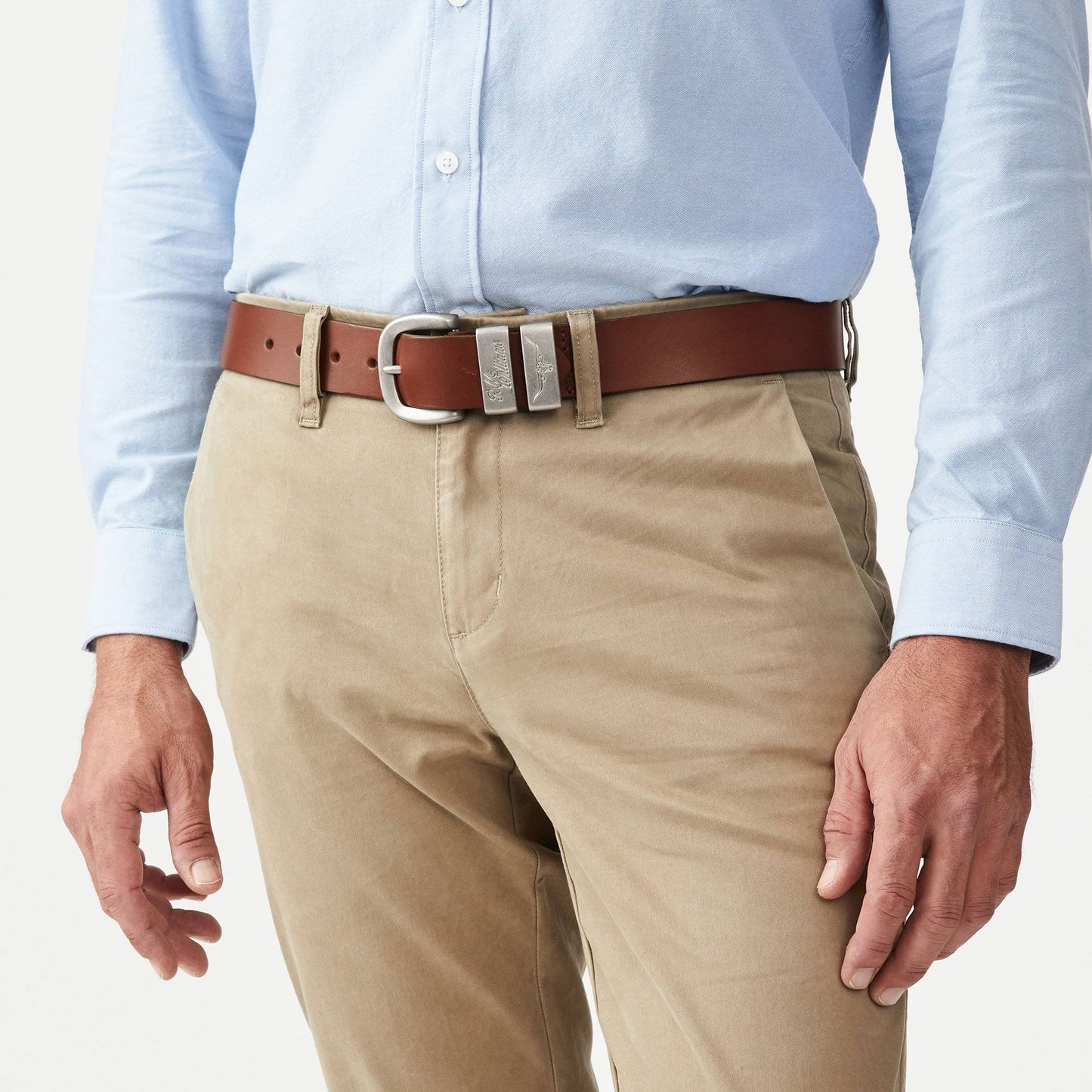 Drover Belt Silver Buckle