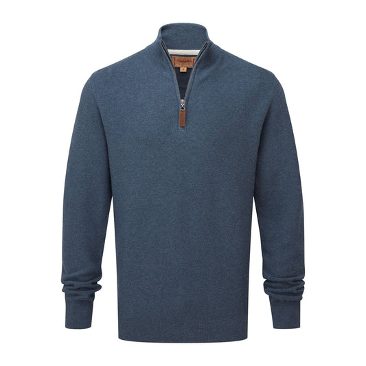 Porthleven Quarter Zip Cotton Knit
