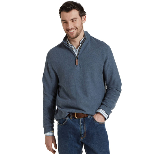 Porthleven Quarter Zip Cotton Knit