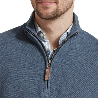 Porthleven Quarter Zip Cotton Knit