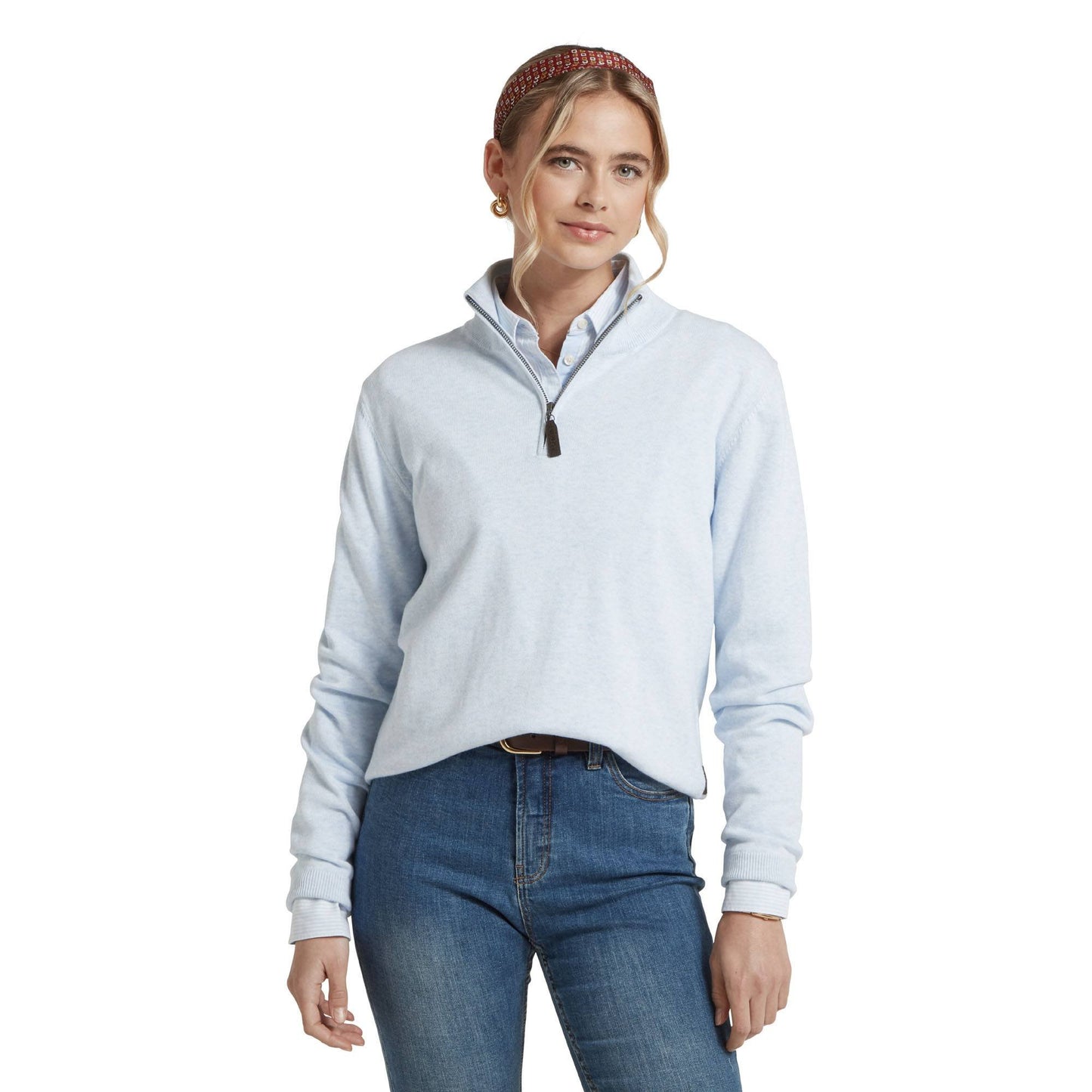 Polperro Pima Cotton Quarter Zip