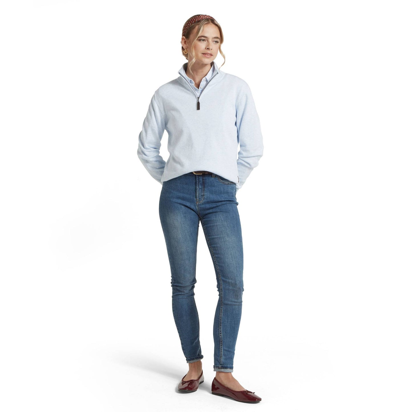 Polperro Pima Cotton Quarter Zip
