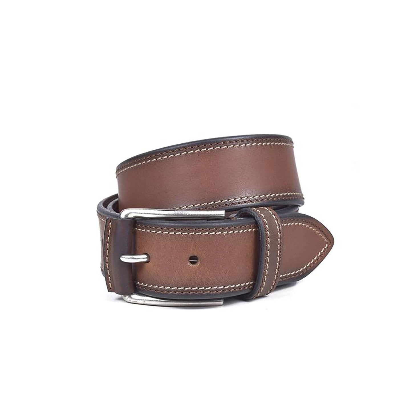 Contrast Stitch Leather Belt