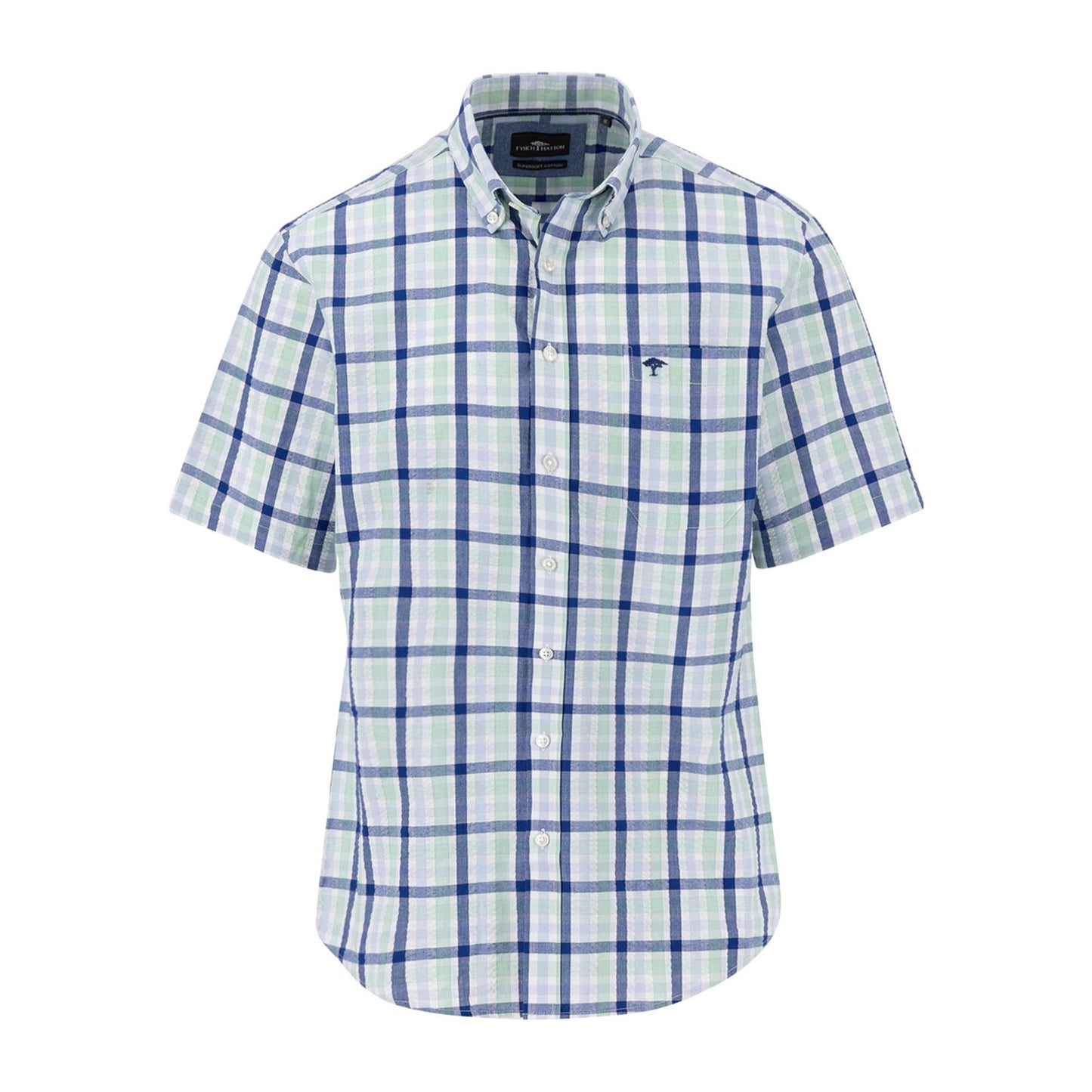 Seersucker Combi Check Shirt