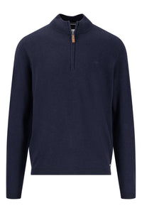 Air Cotton Zip Neck Knit