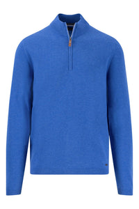 Air Cotton Zip Neck Knit
