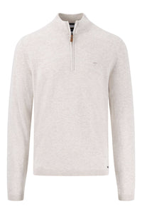 Air Cotton Zip Neck Knit