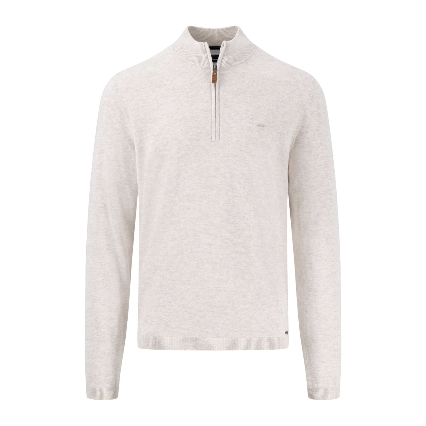 Air Cotton Zip Neck Knit