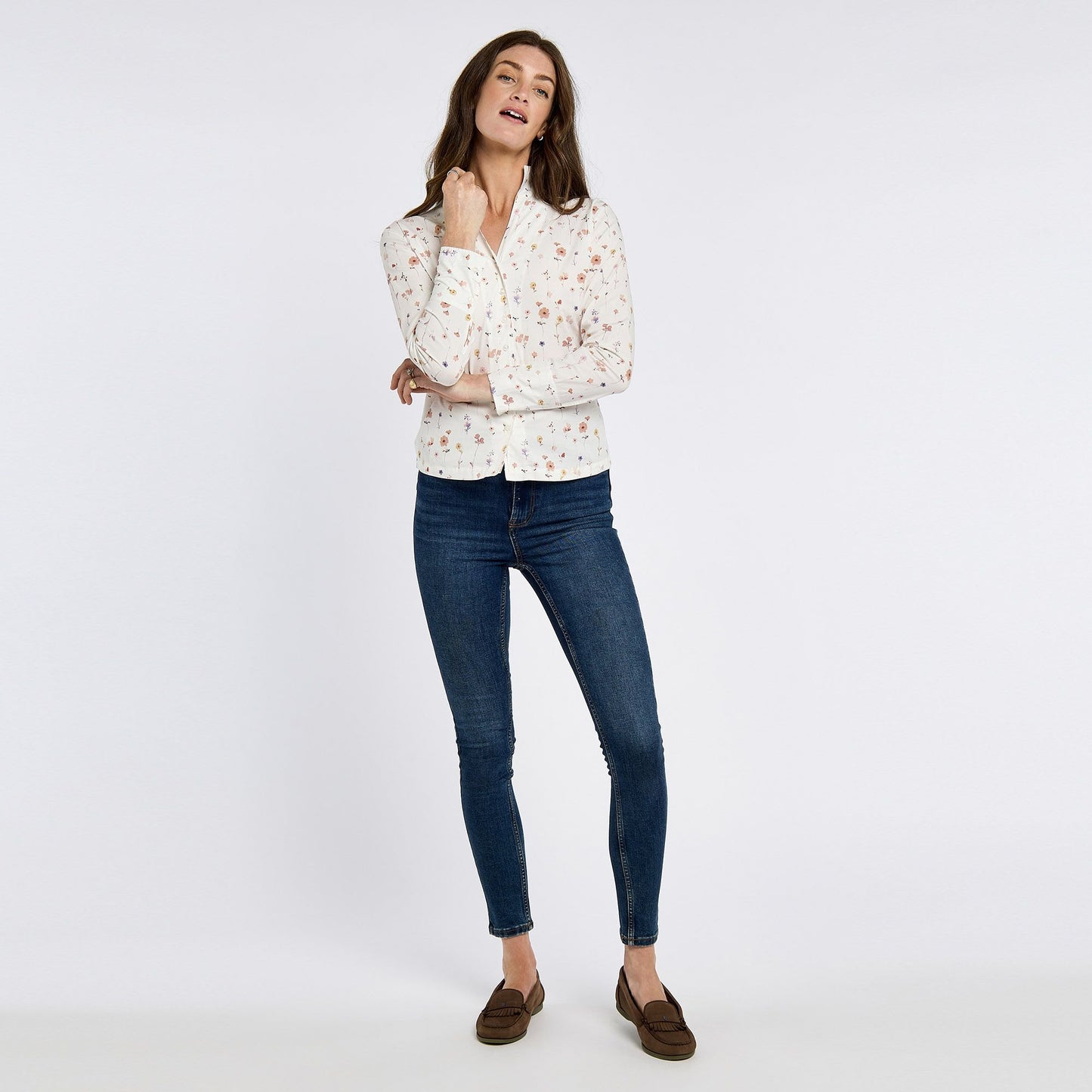 Fuchsia Floral Print Shirt