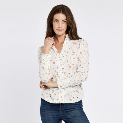 Fuchsia Floral Print Shirt