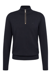 Cotton Zip Neck Knit