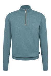 Cotton Zip Neck Knit