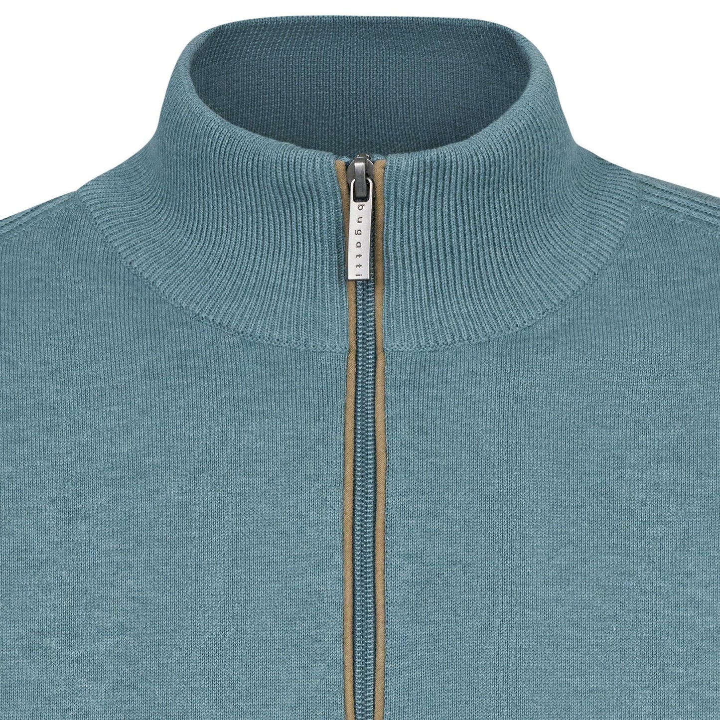 Cotton Zip Neck Knit