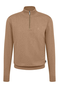 Cotton Zip Neck Knit
