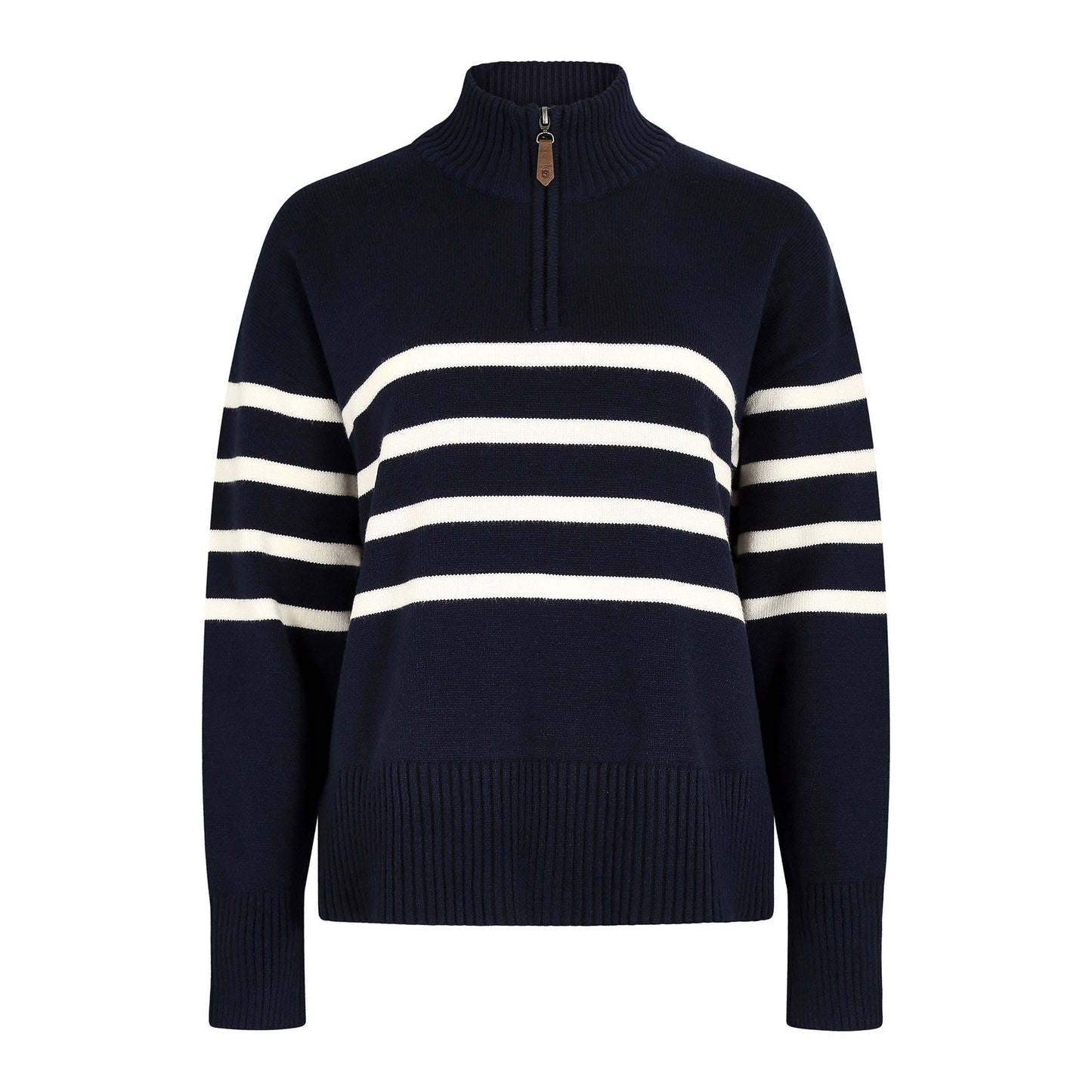 Fonthill Striped Zip Neck Knit