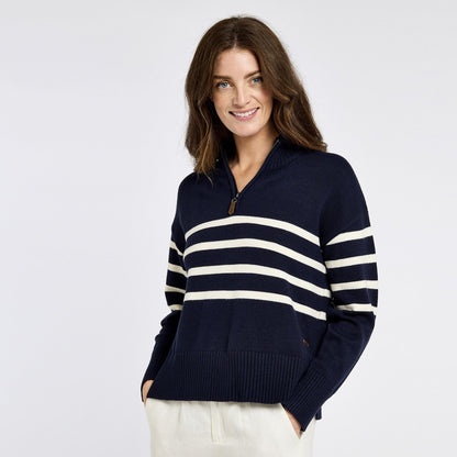 Fonthill Striped Zip Neck Knit