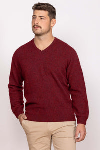 Possum Merino Oxford Vee Neck Knit