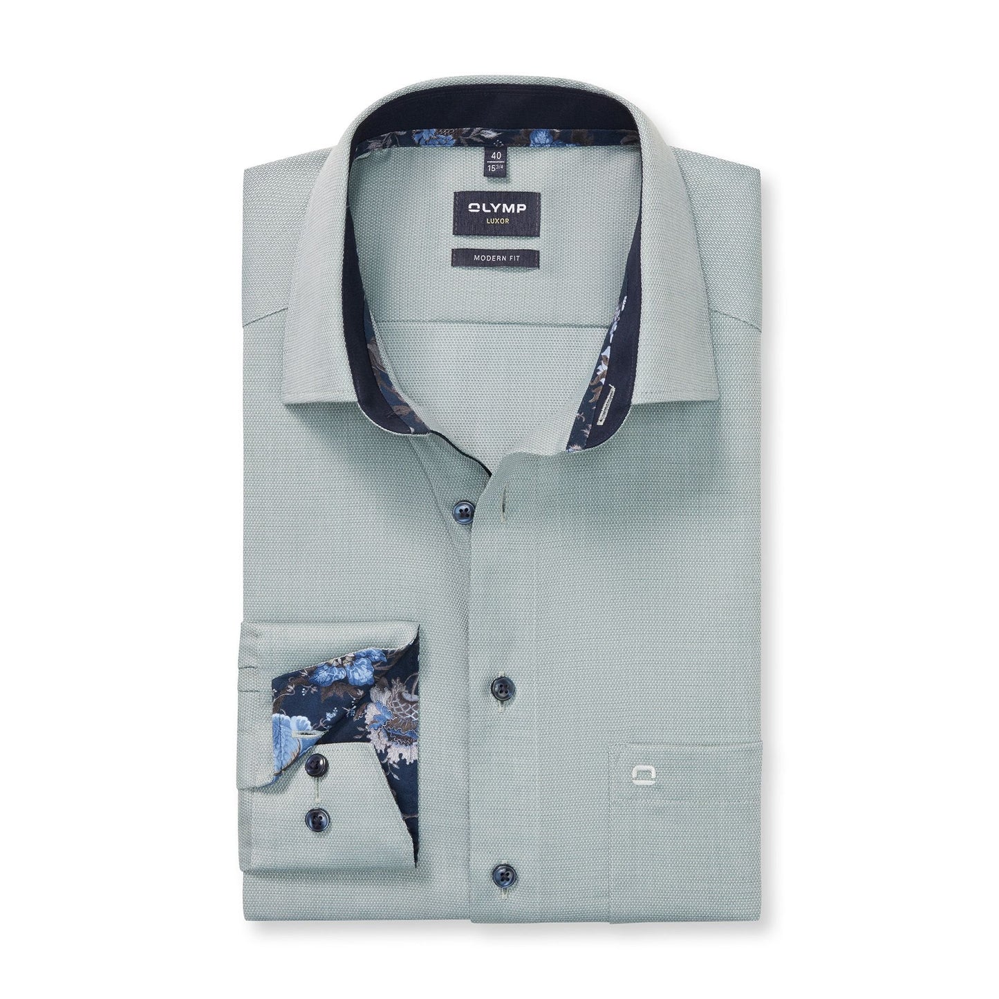 Plain Contrast Modern Fit Shirt