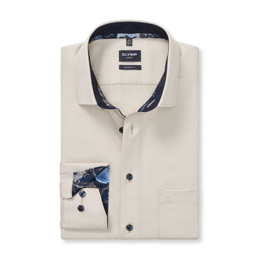 Plain Contrast Modern Fit Shirt