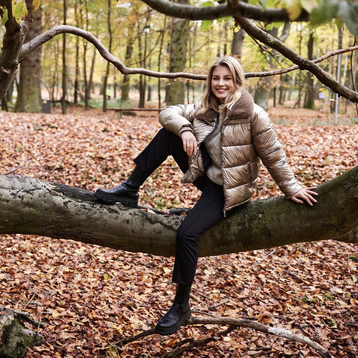 Fur Collar Padded Coat