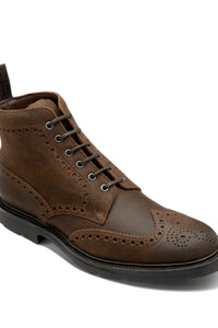 Bude Rough Out Suede Brogue Boot