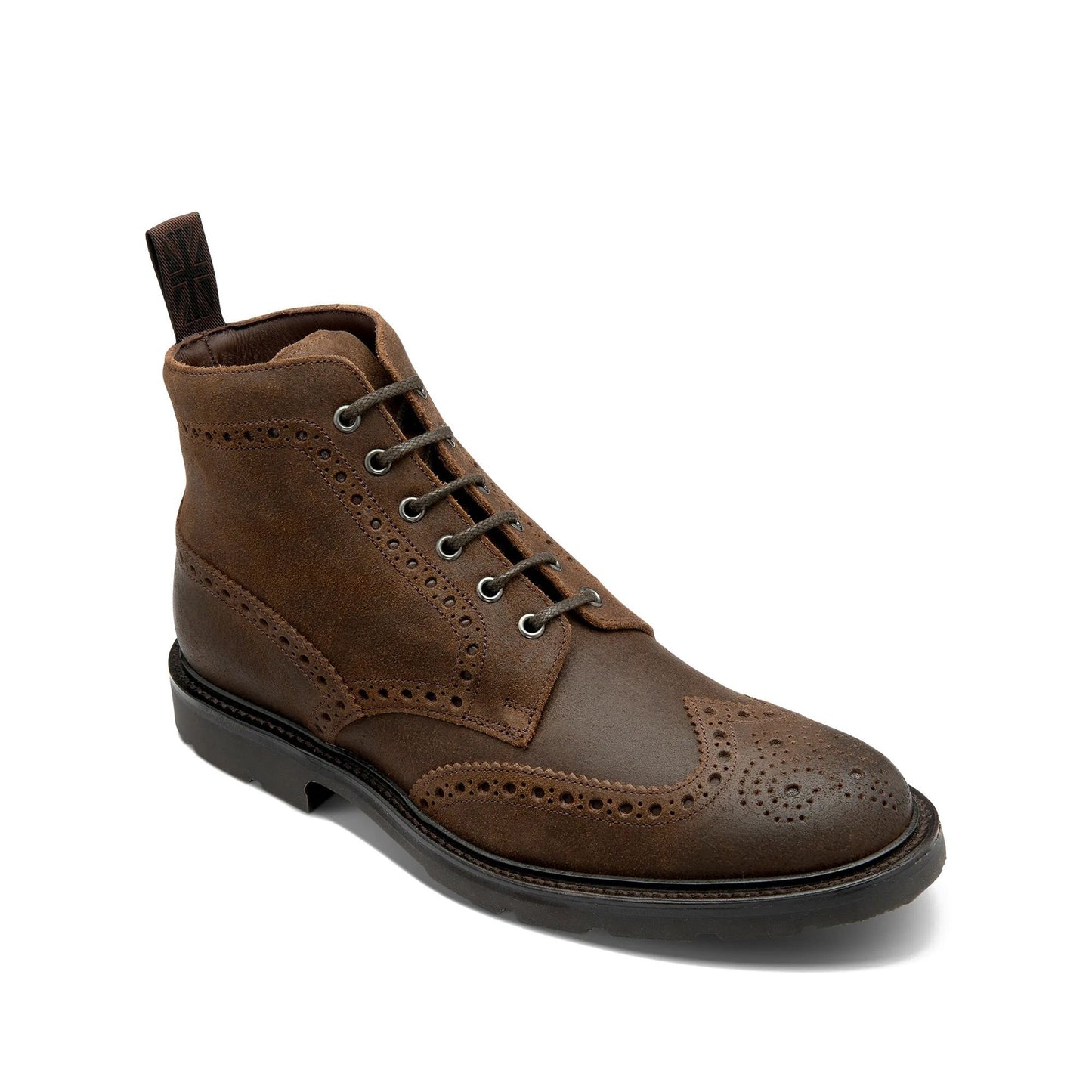 Bude Rough Out Suede Brogue Boot