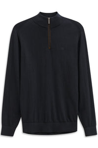 Zip Neck Cotton Cashmere Knit