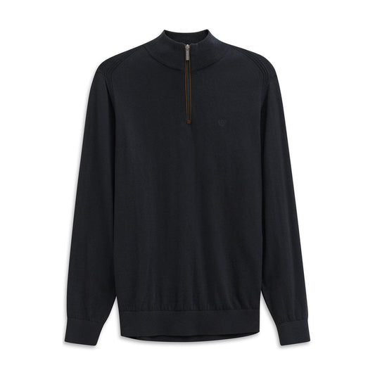 Zip Neck Cotton Cashmere Knit