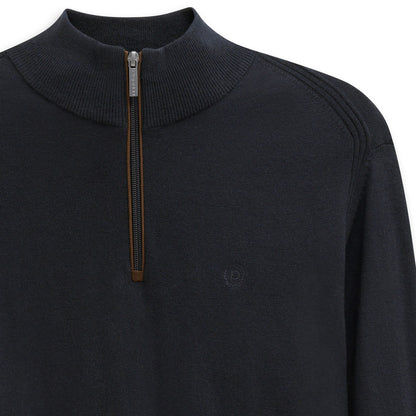 Zip Neck Cotton Cashmere Knit